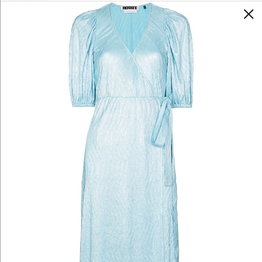 Rotate Birger Christensen 4 Frida Metallic Dress NWOT